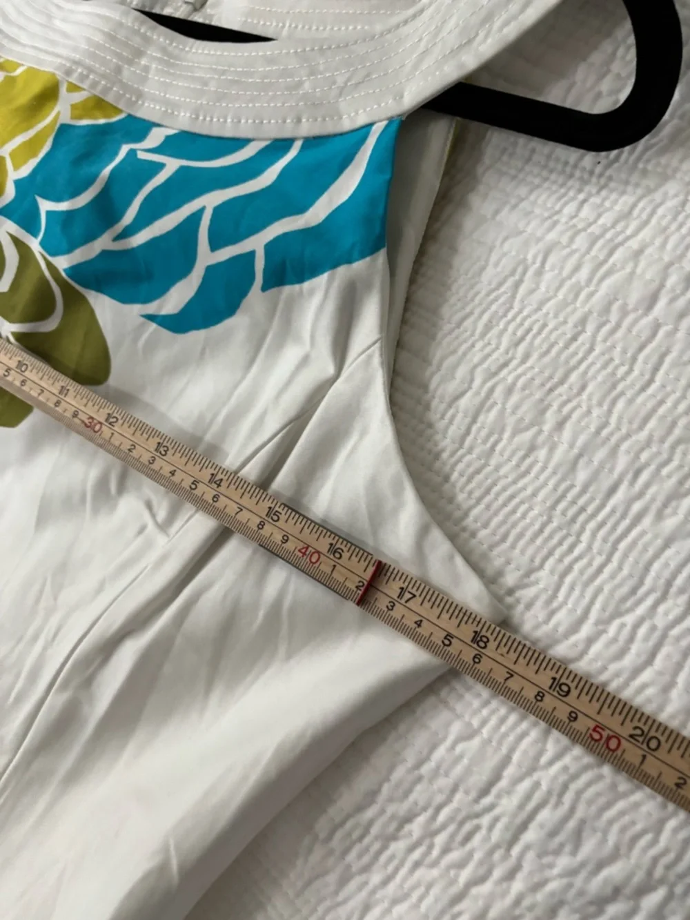 Jones New York White Midi Dress with Blue and Olive Floral Print - Picture 4 of 7
